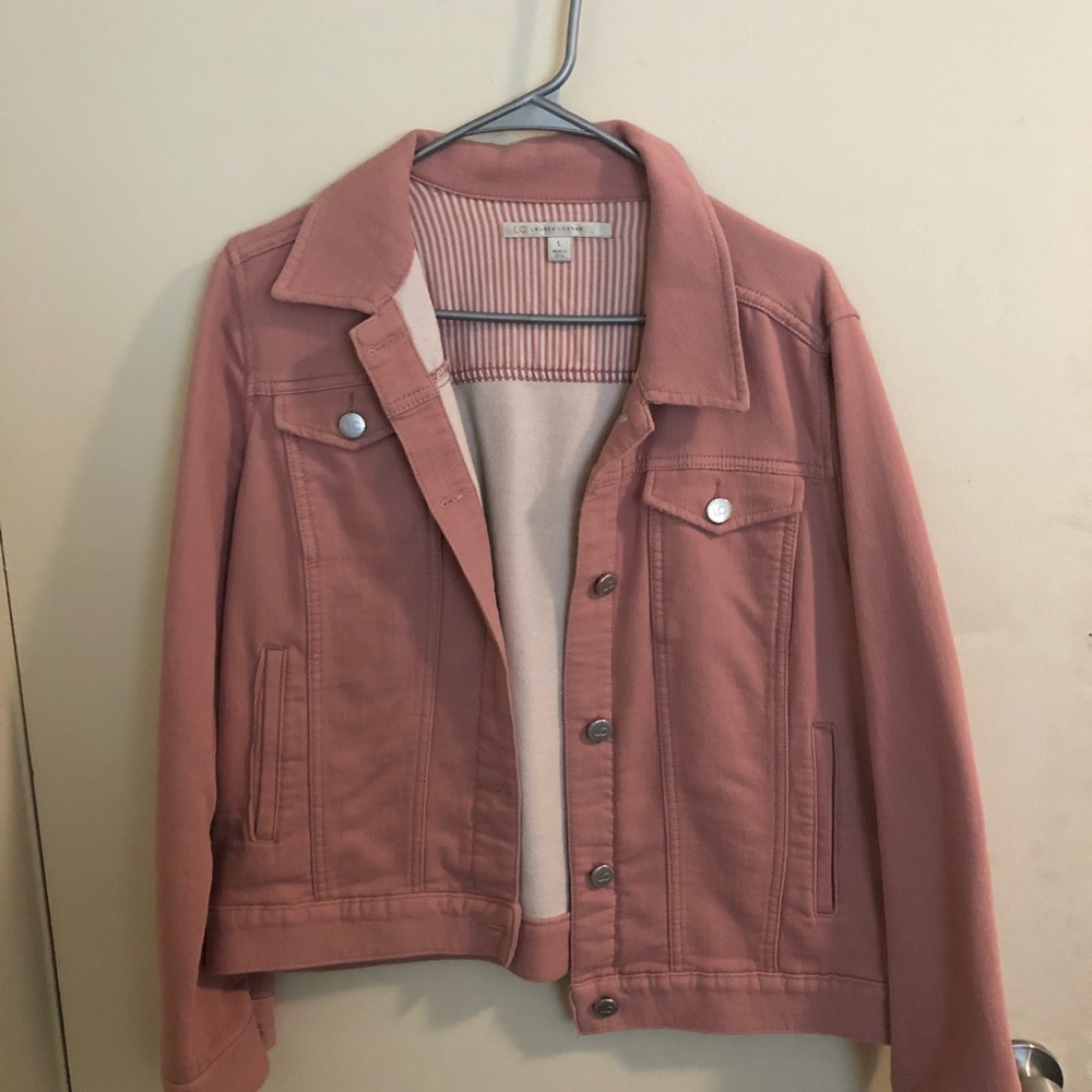 Lauren conrad pink denim jacket